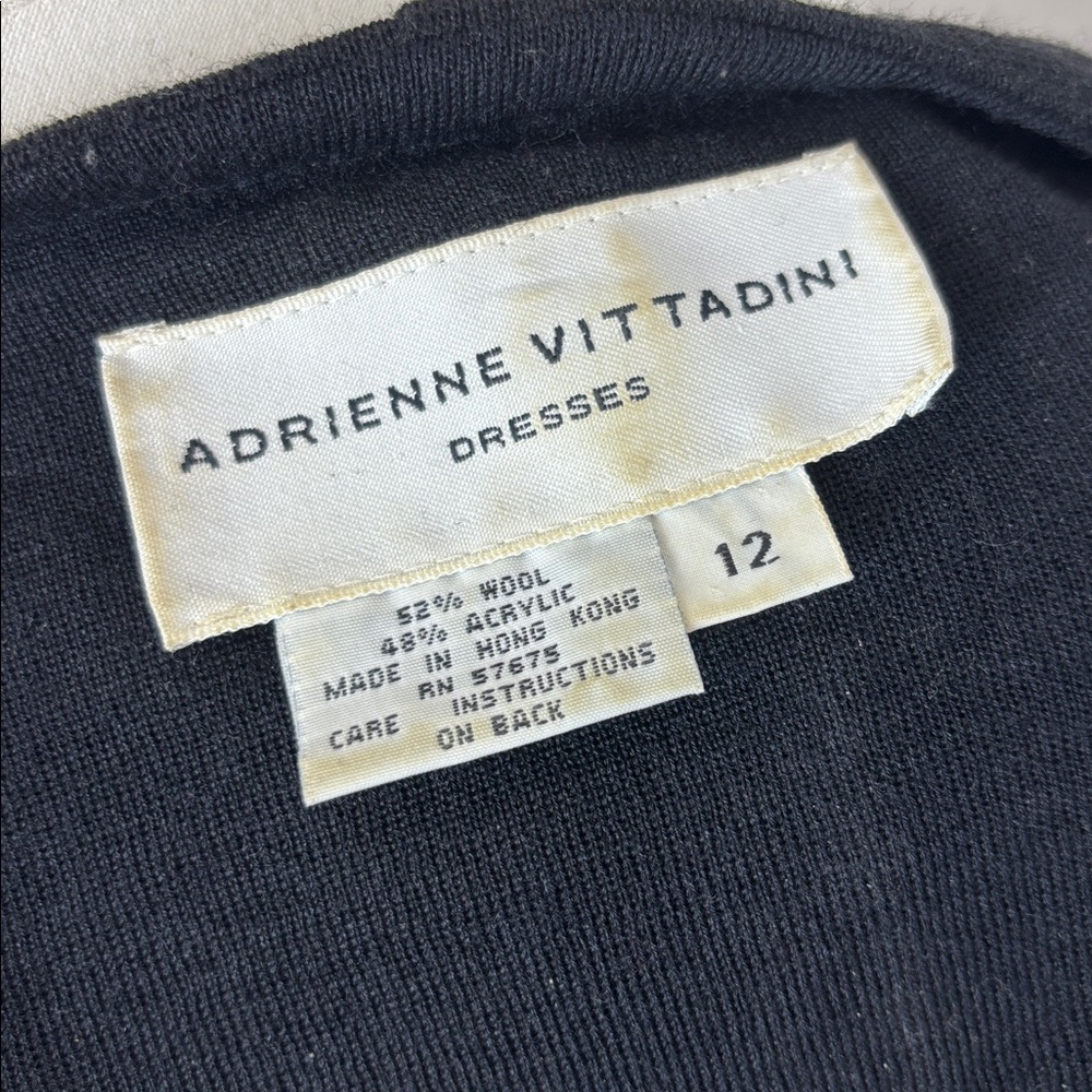 Adrienne Vittadini Black Long Sleeve Knit Dress with Gold Buttons - Picture 7 of 7
